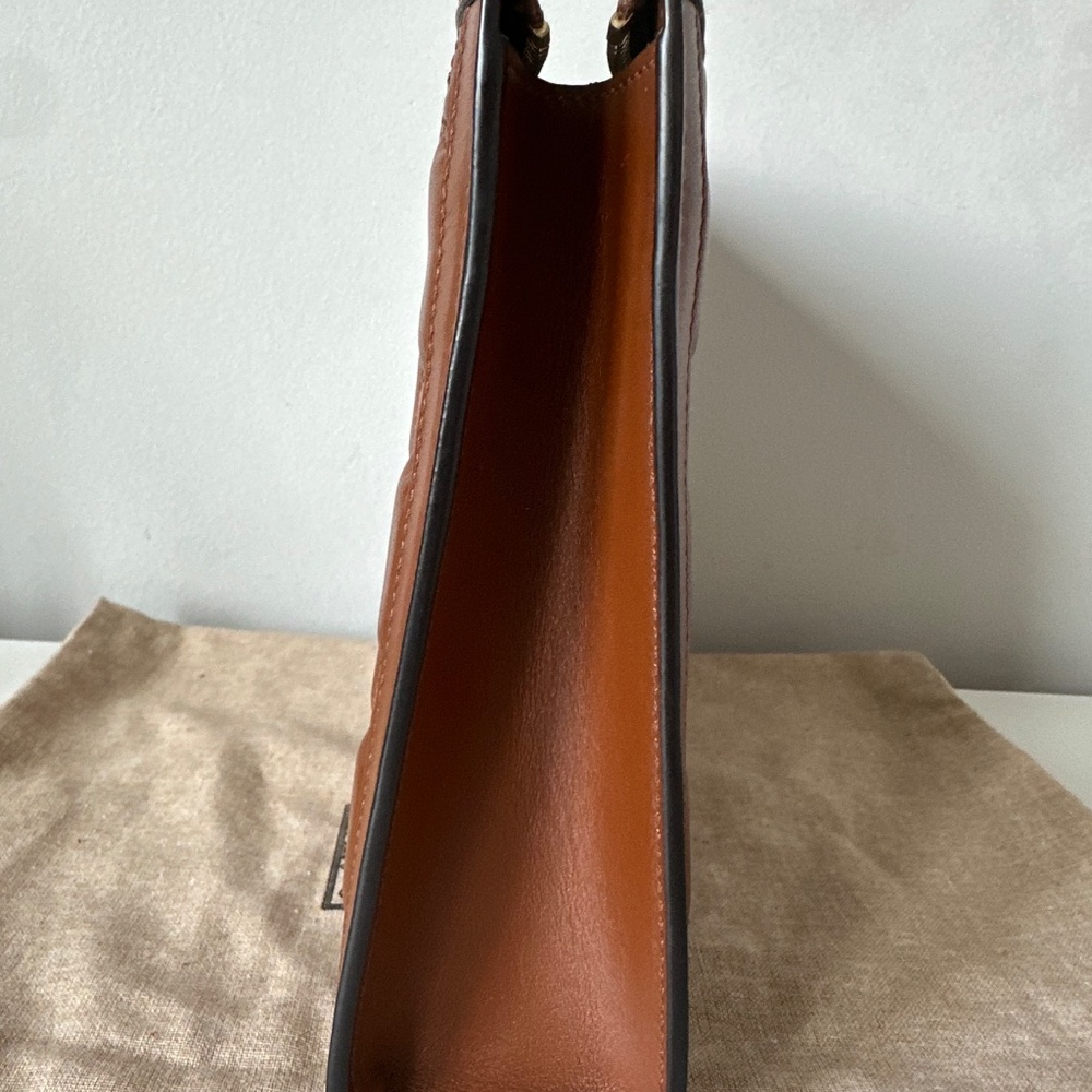 GUCCI Calfskin GG Matelassé Pouch Brown - Picture 7 of 9